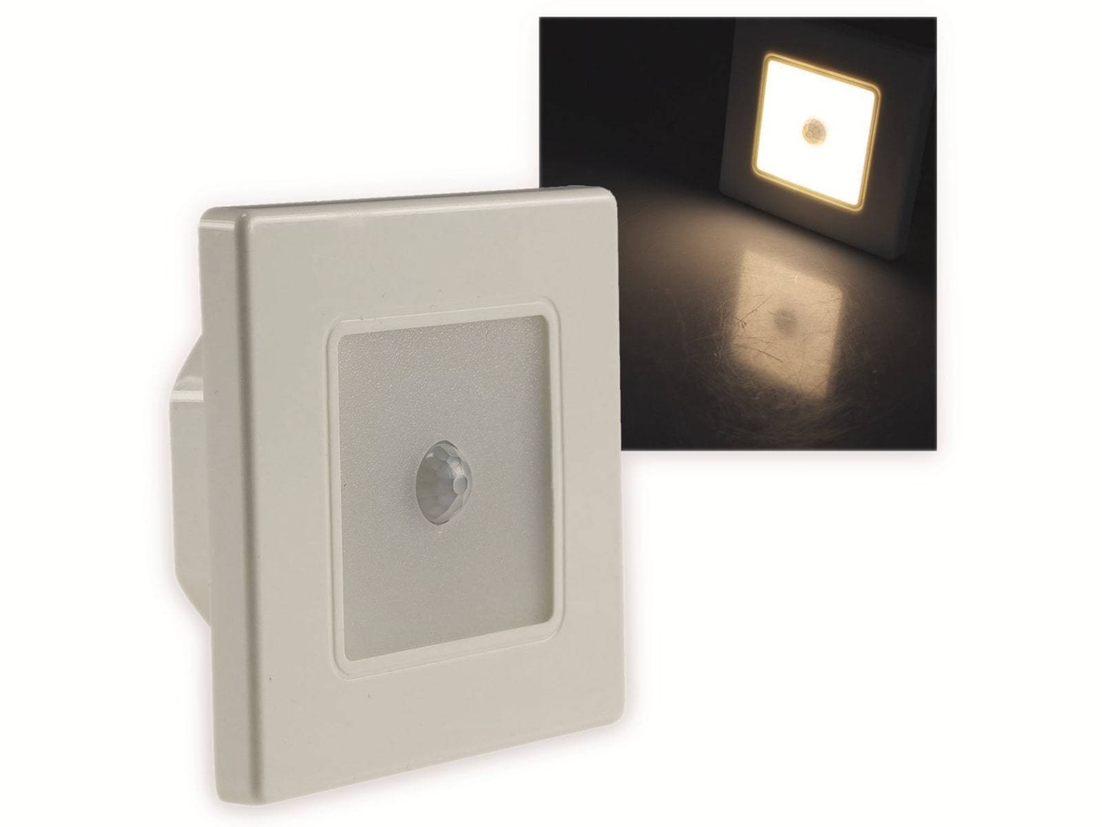 CHILITEC LED-Einbauleuchte EBL 86 PIR, 2,5 W, 3000 K, Rahmen cremeweiß