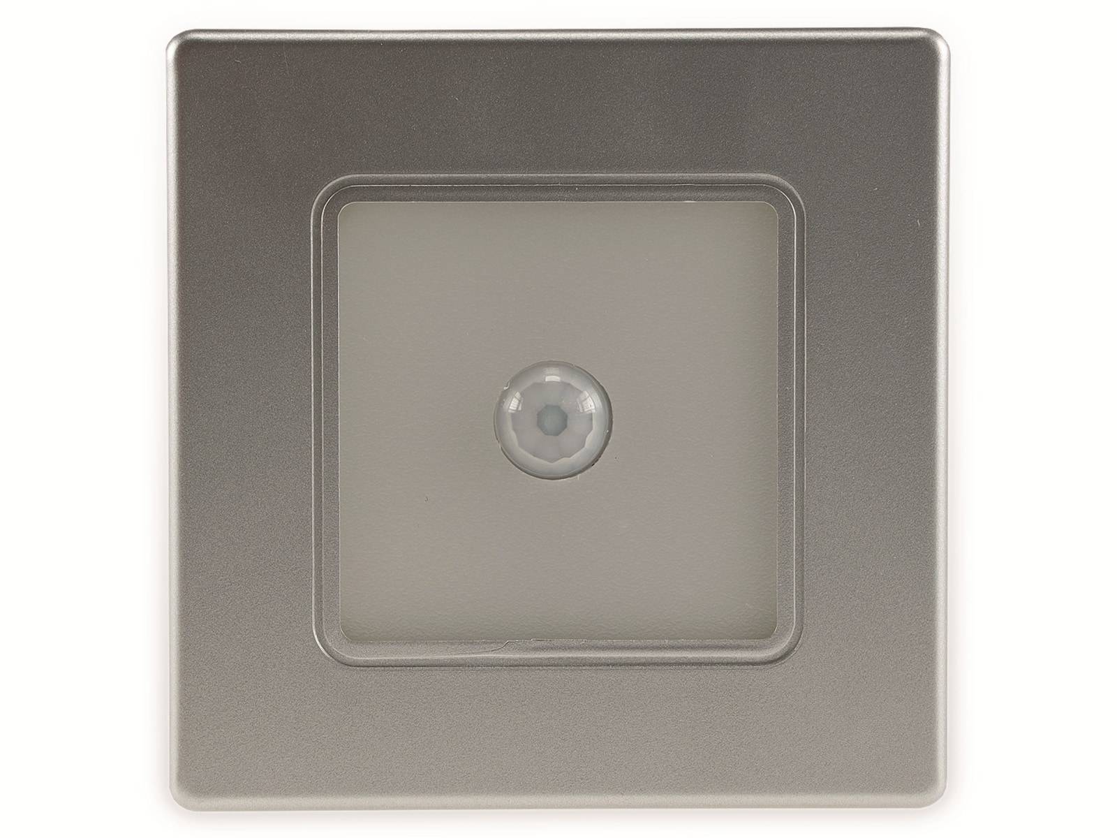 CHILITEC LED-Einbauleuchte EBL 86 PIR, 2,5 W, 3000 K, warmweiß, Rahmen silber