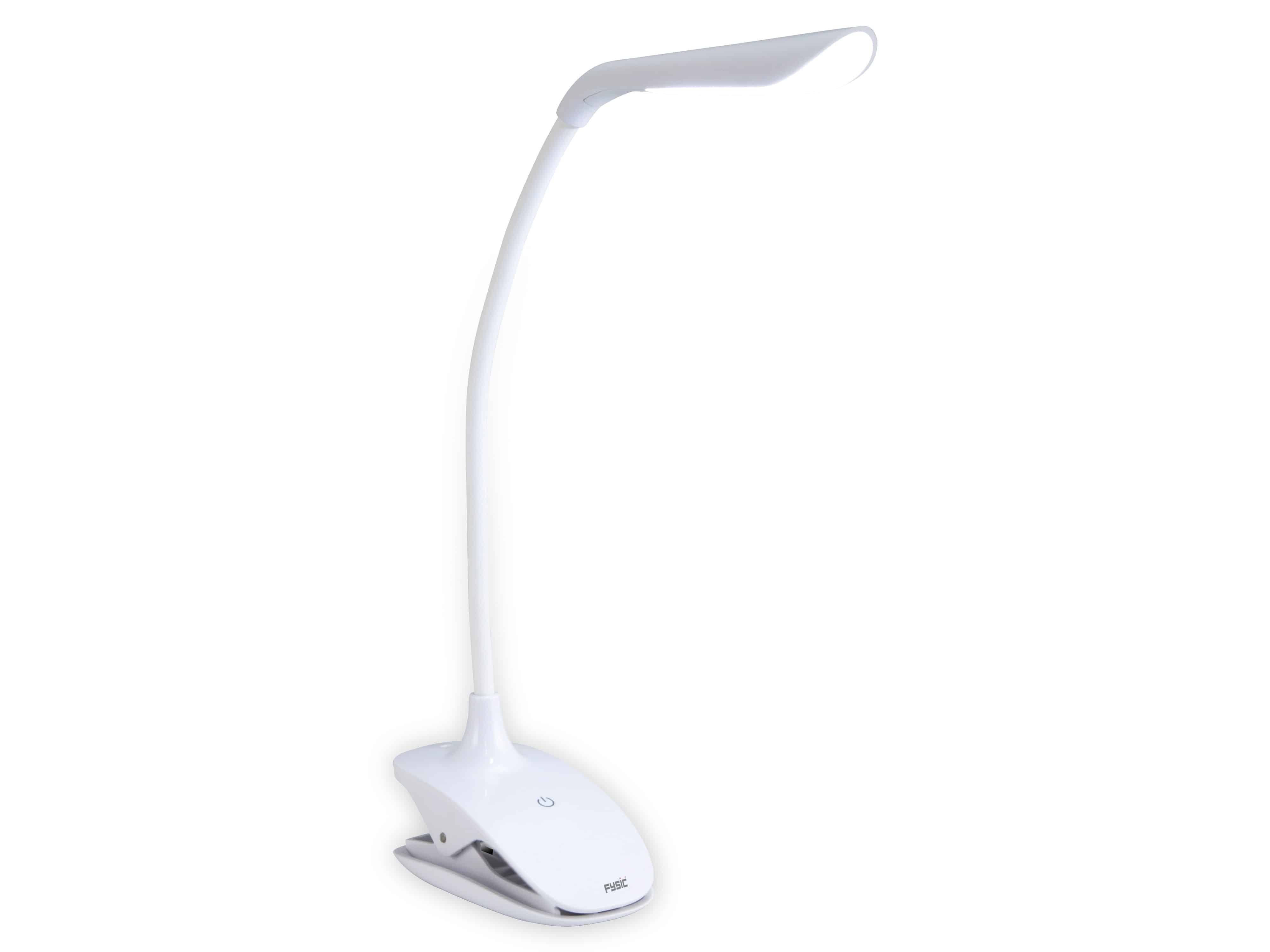 FYSIC LED-Leuchte FL-11, mit Klemme, aufladbar, weiß