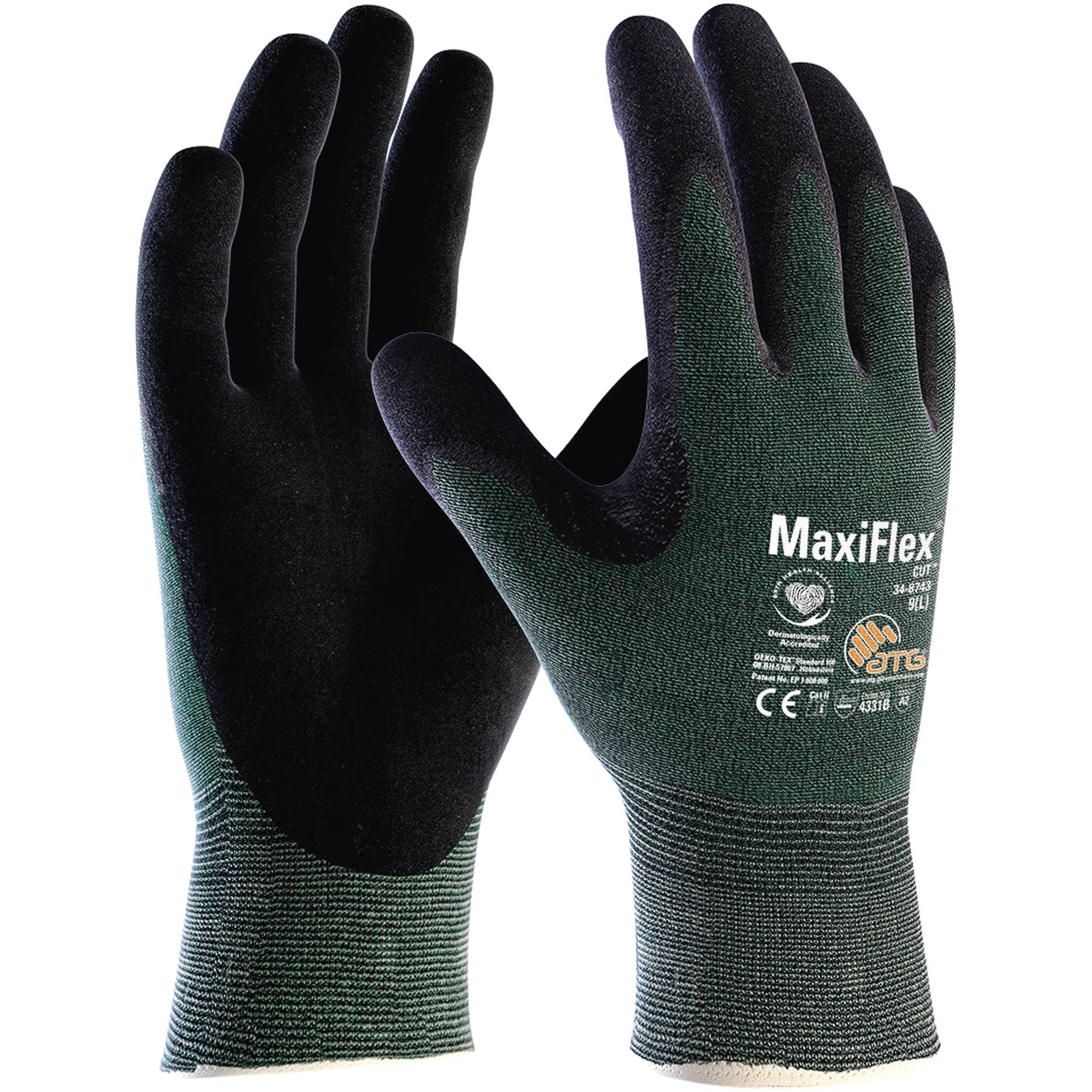 ATG Handschuh MaxiFlex Cut 2490-10 gn/sw Gr.10