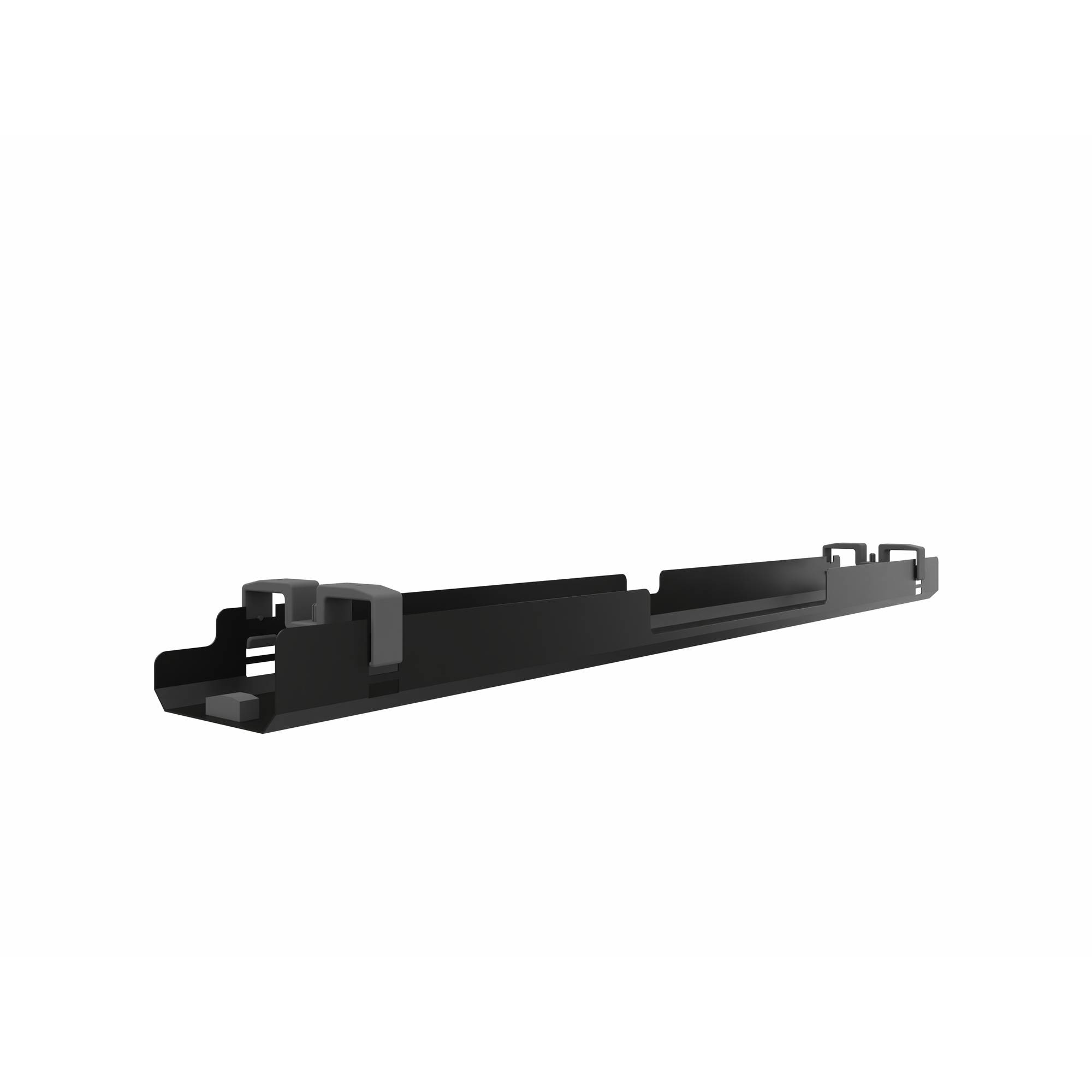 Kabelkanal für Tische B1800-2000mm abklappbar 1400x80/100x160mm sw