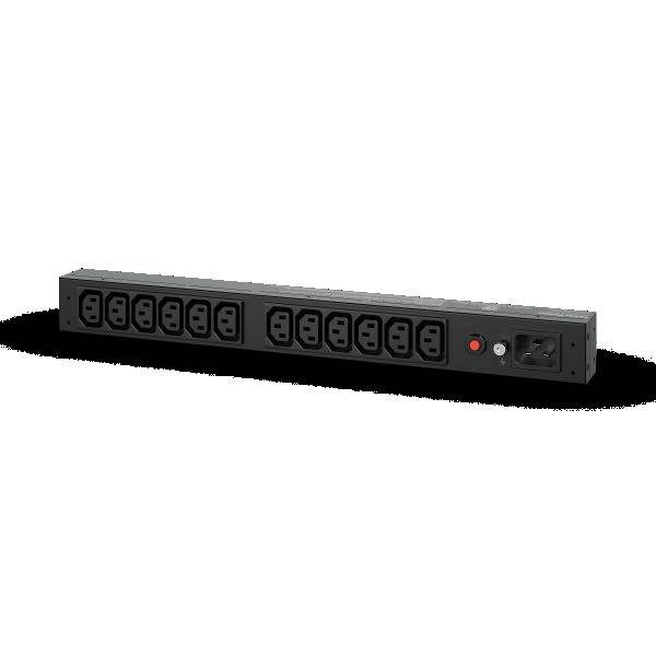 CyberPower PDU20BHVIEC12R, Rackmount 1U, Basic PDU Eingang 230V/16A (1), Ausgang IEC-320 C13 (12)