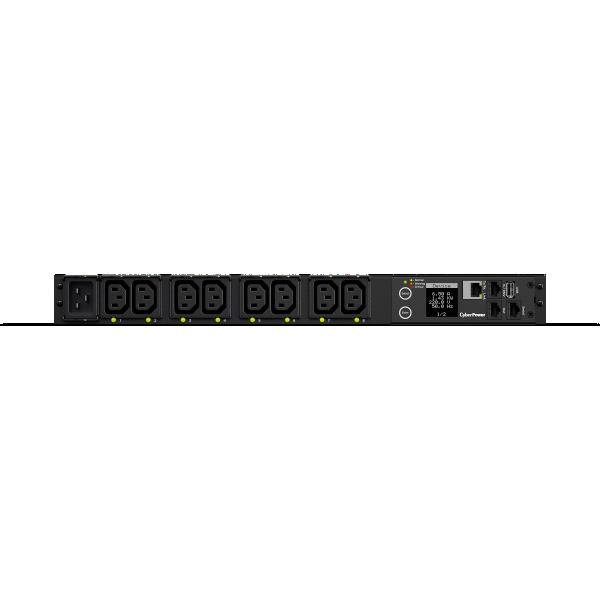 CyberPower PDU41005, Switched PDU, Rackmount 1U, Switched PDU, Eingang 230V/16A (1), Ausgang IEC-320 C13 (8), SNMP-Netz