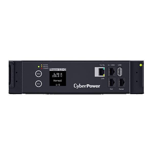 CyberPower CyberPower PDU83401, Rackmount 0U, Switched PDU, Metered-by-Outlet Leistungssteueung, Eingang 3ph. 380V/16A