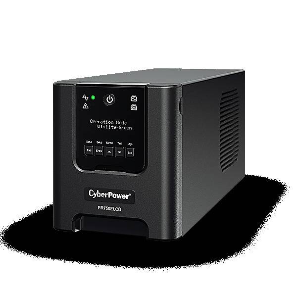 CyberPower PR750ELCDGR, SmartApp Line-Interactive 750VA/675W, Tower, Reine Sinuswelle, AVR, LCD, Ausgang (4) 2x Schuko