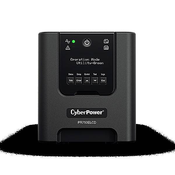 CyberPower CyberPower PR750ELCDGR, SmartApp Line-Interactive 750VA/675W, Tower, Reine Sinuswelle, AVR, LCD, Ausgang (4)