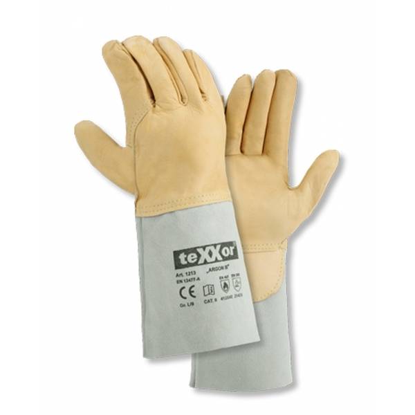 1213 texxor Schweißerhandschuh Argon III Rindnappaleder Premium 120 Paar Gr. 10