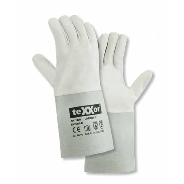 1229 texxor Schweißerhandschuhe Argon II Schafsnappaleder 120 Paar Gr. 8