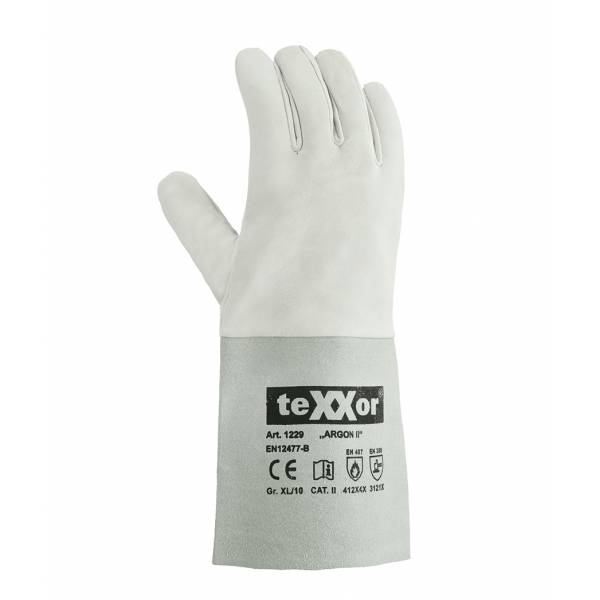 1229 texxor Schweißerhandschuhe Argon II Schafsnappaleder 120 Paar Gr. 8