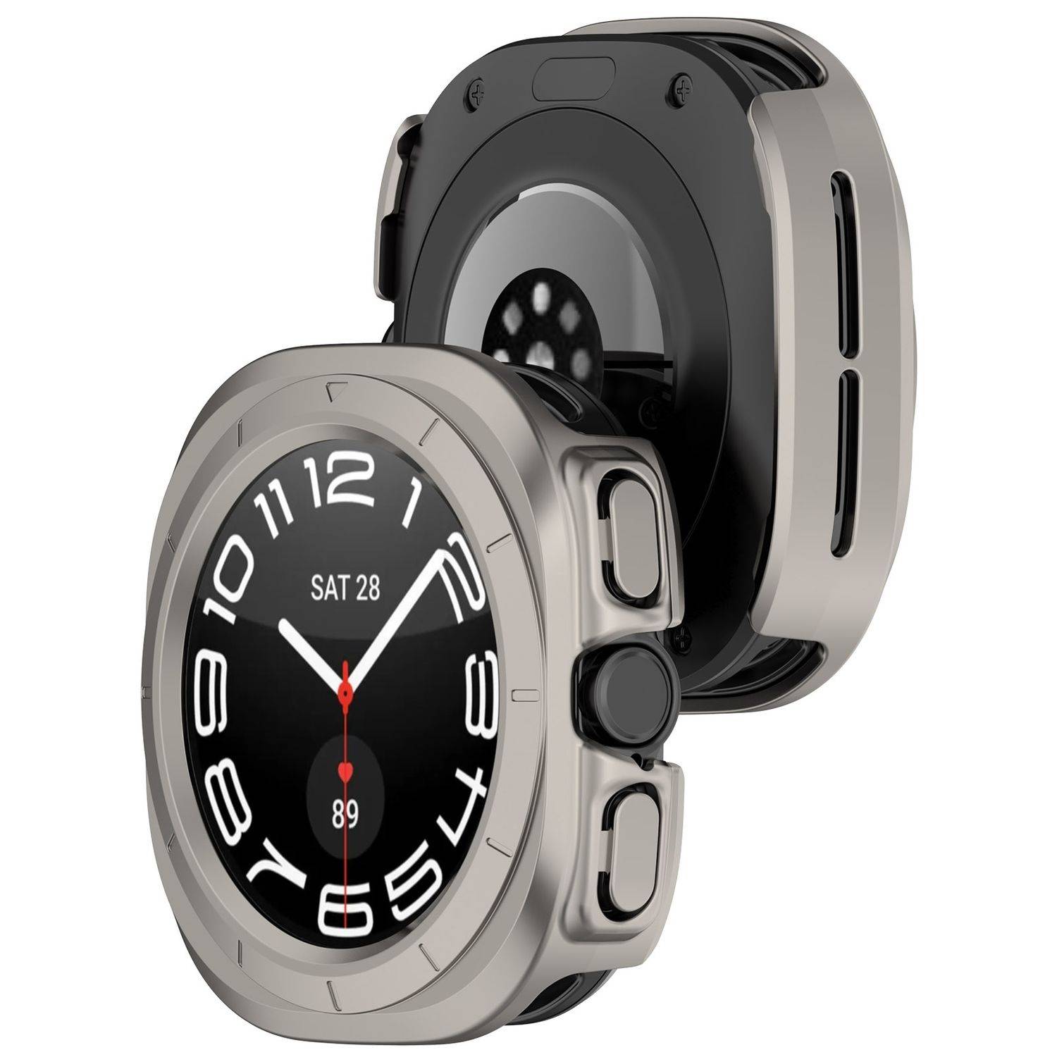 Für Samsung Galaxy Watch Ultra 47mm Kunststoff PC Gehäuse Hülle Titan