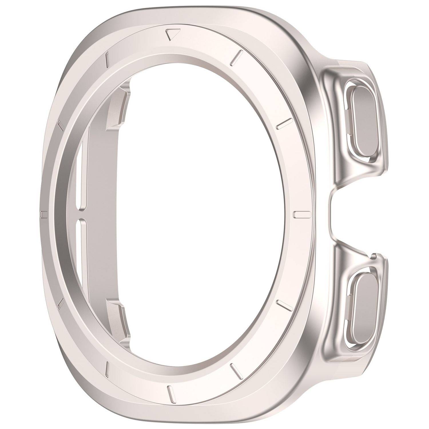 Für Samsung Galaxy Watch Ultra 47mm Kunststoff PC Gehäuse Hülle Beige