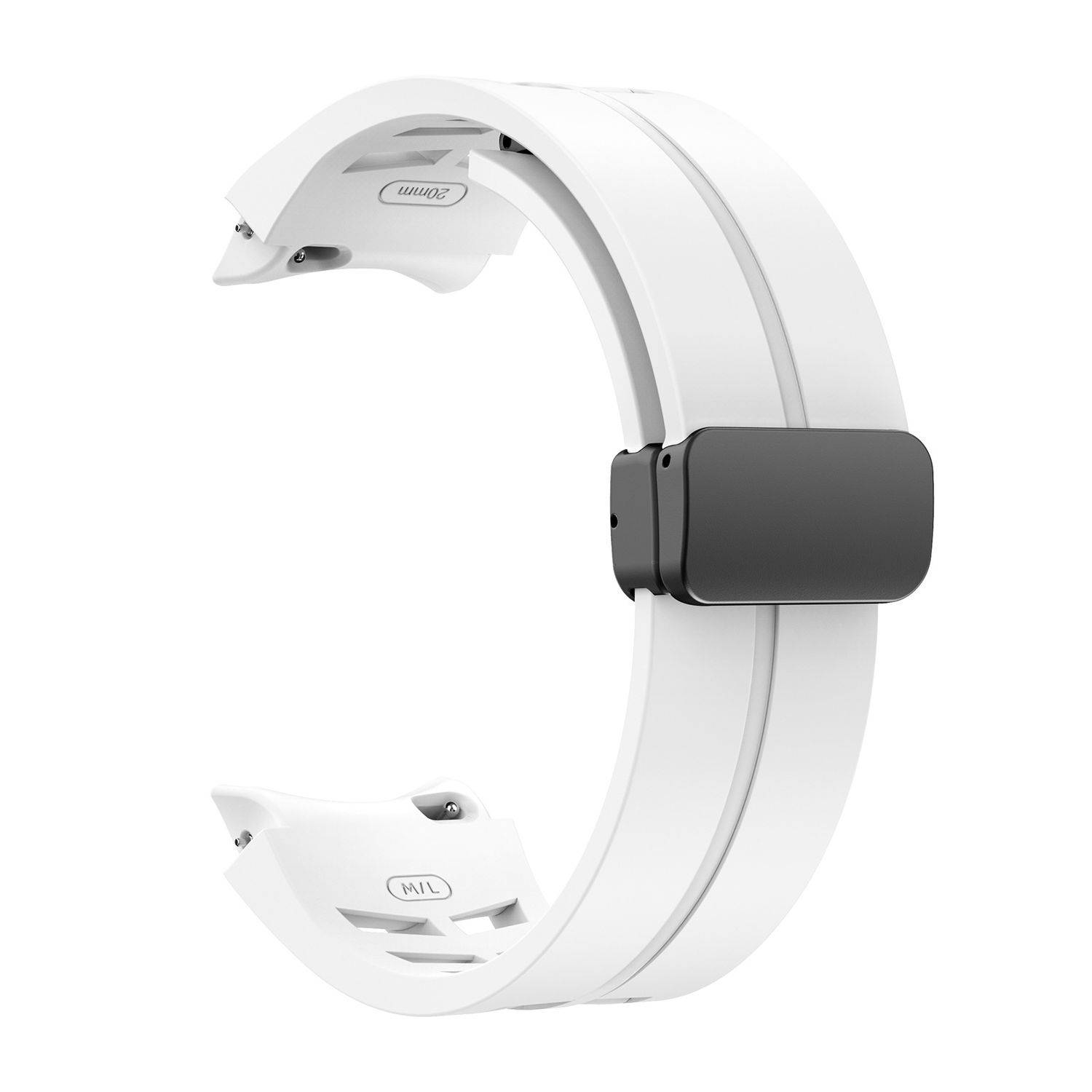 Für Samsung Galaxy Watch FE / 6 / 5 / 4 40mm Design Silikon Band Weiß