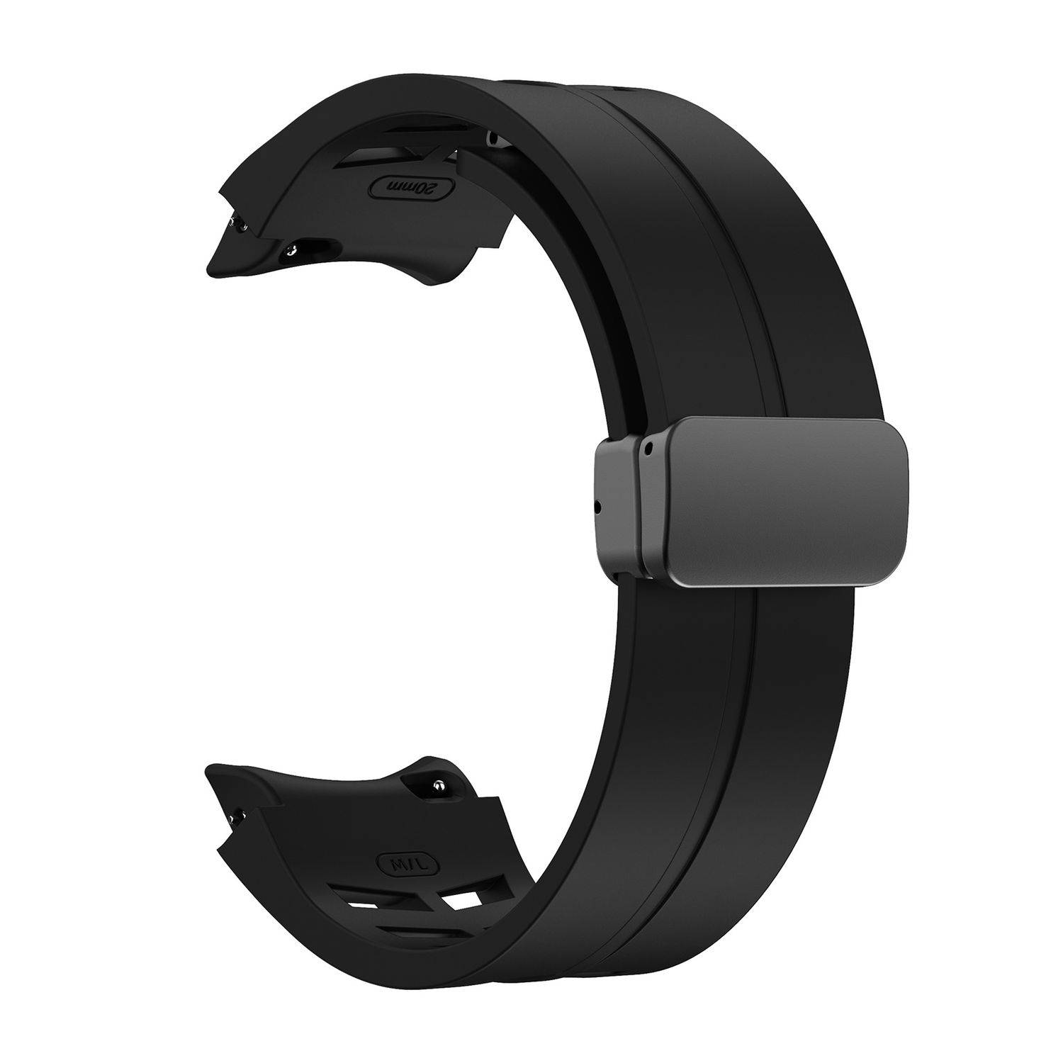Für Samsung Galaxy Watch FE / 6 / 5 / 4 40mm Silikon Armband Schwarz