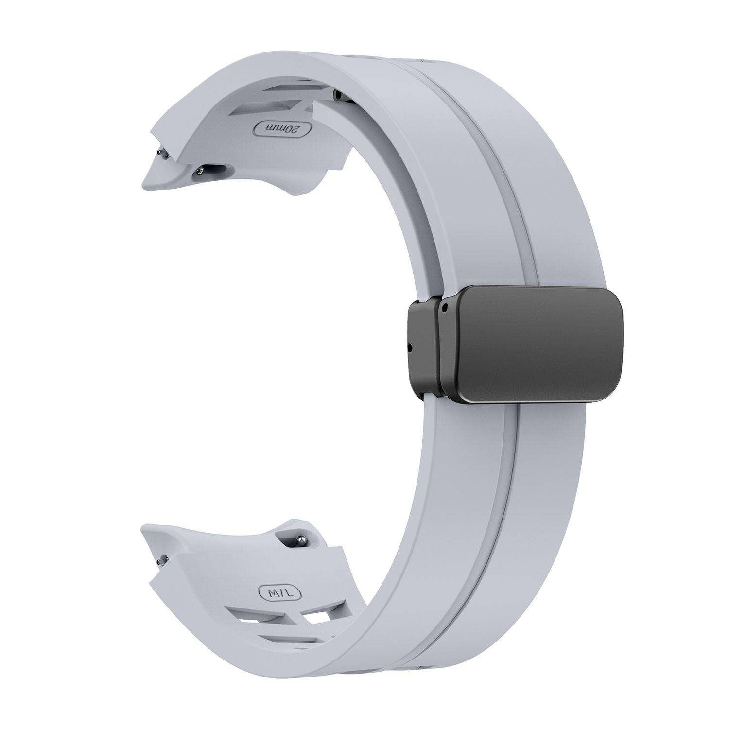 Für Samsung Galaxy Watch FE / 6 / 5 / 4 40mm Silikon Armband Hellgrau