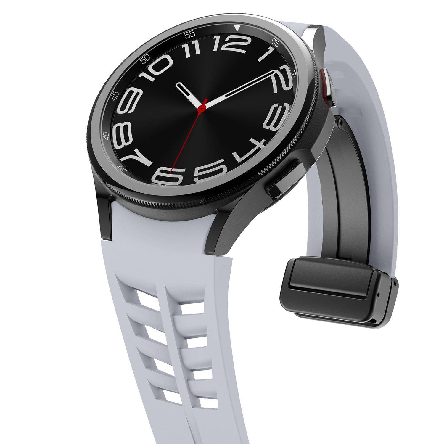 Für Samsung Galaxy Watch FE / 6 / 5 / 4 40mm Silikon Armband Hellgrau