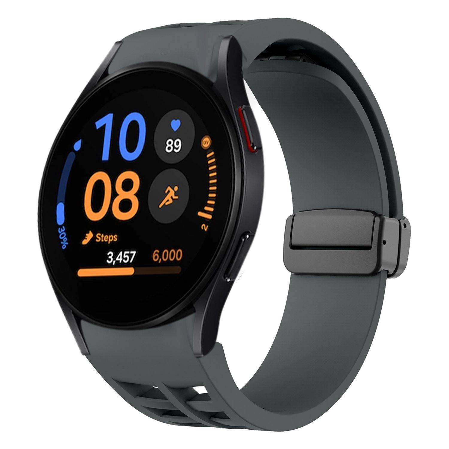 Für Samsung Galaxy Watch FE / 6 / 5 / 4 40mm Silikon Armband Grau