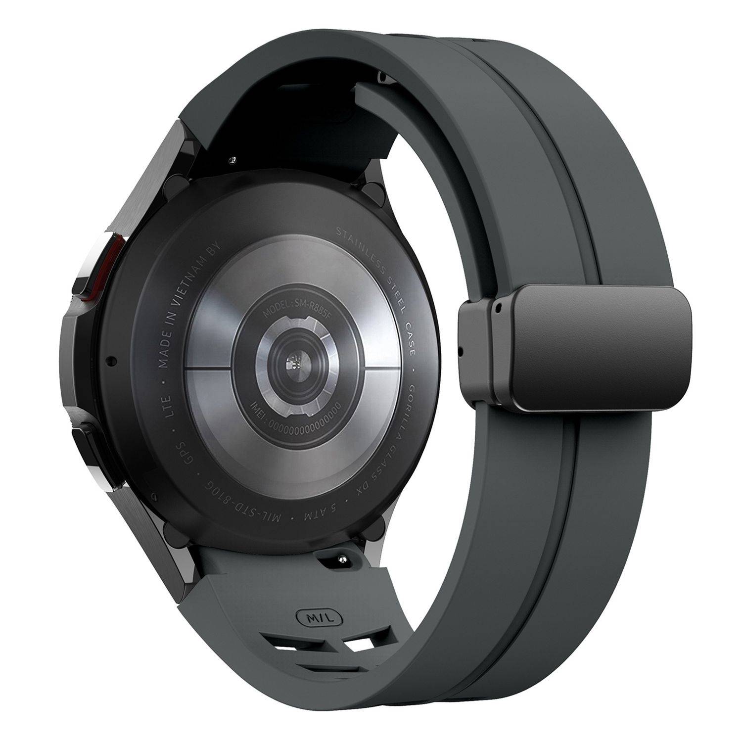 Für Samsung Galaxy Watch FE / 6 / 5 / 4 40mm Silikon Armband Grau