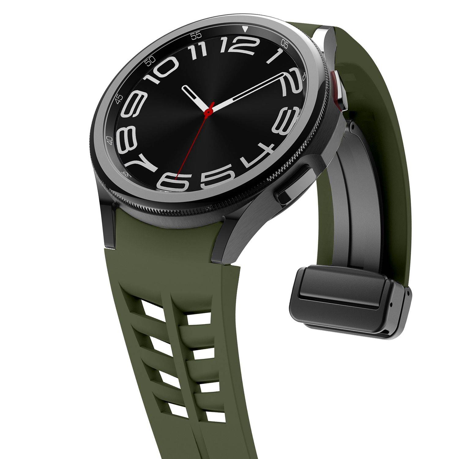Für Samsung Galaxy Watch FE / 6 / 5 4 40mm Silikon Armband Dunkelgrün