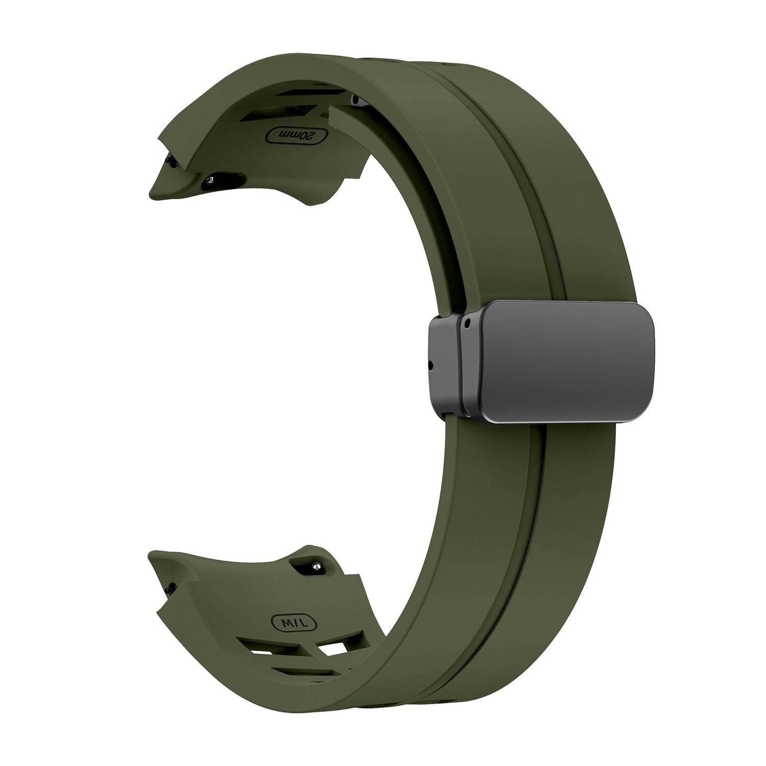 Für Samsung Galaxy Watch FE / 6 / 5 4 40mm Silikon Armband Dunkelgrün