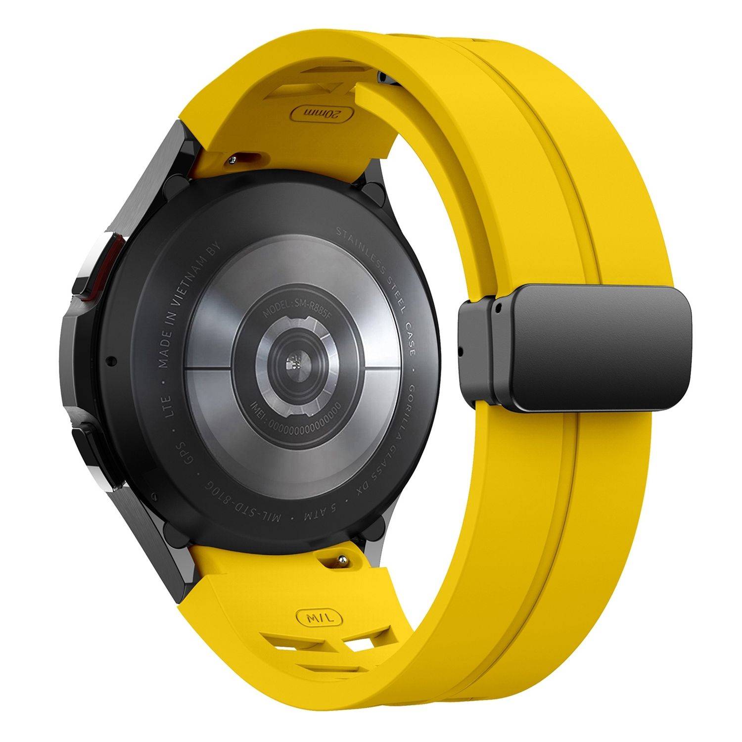 Für Samsung Galaxy Watch FE / 6 / 5 / 4 40mm Silikon Armband Gelb