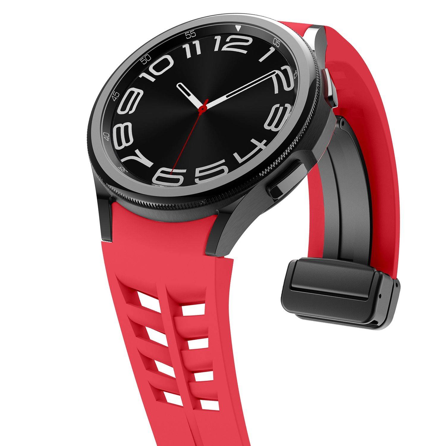 Für Samsung Galaxy Watch FE / 6 / 5 / 4 40mm Design Silikon Band Rot