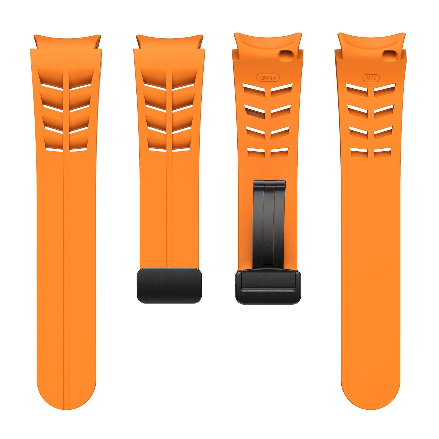 Für Samsung Galaxy Watch FE / 6 / 5 / 4 40mm Silikon Armband Orange