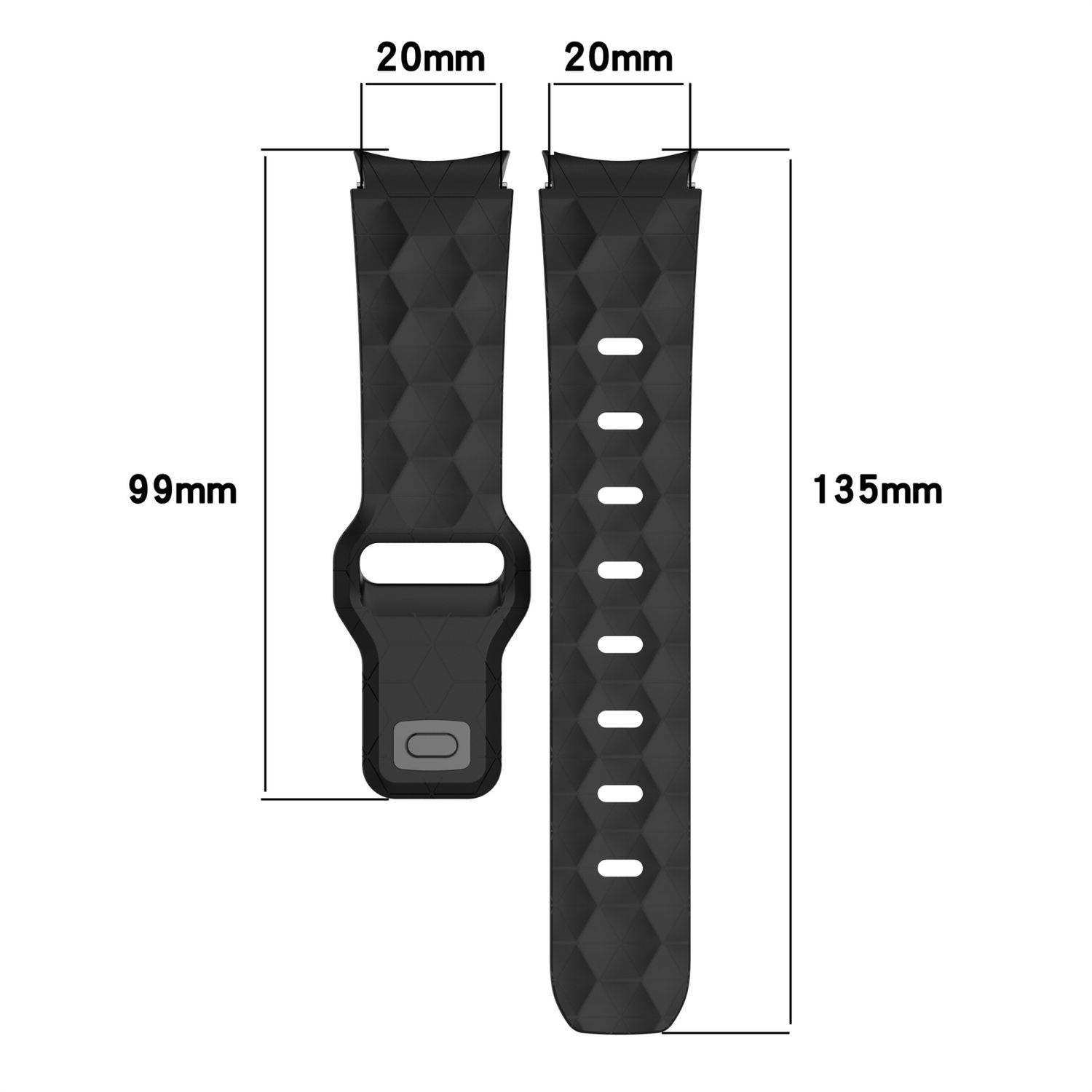Für Samsung Galaxy Watch FE / 6 / 5 / 4 40mm Silikon Arm Band D- Blau
