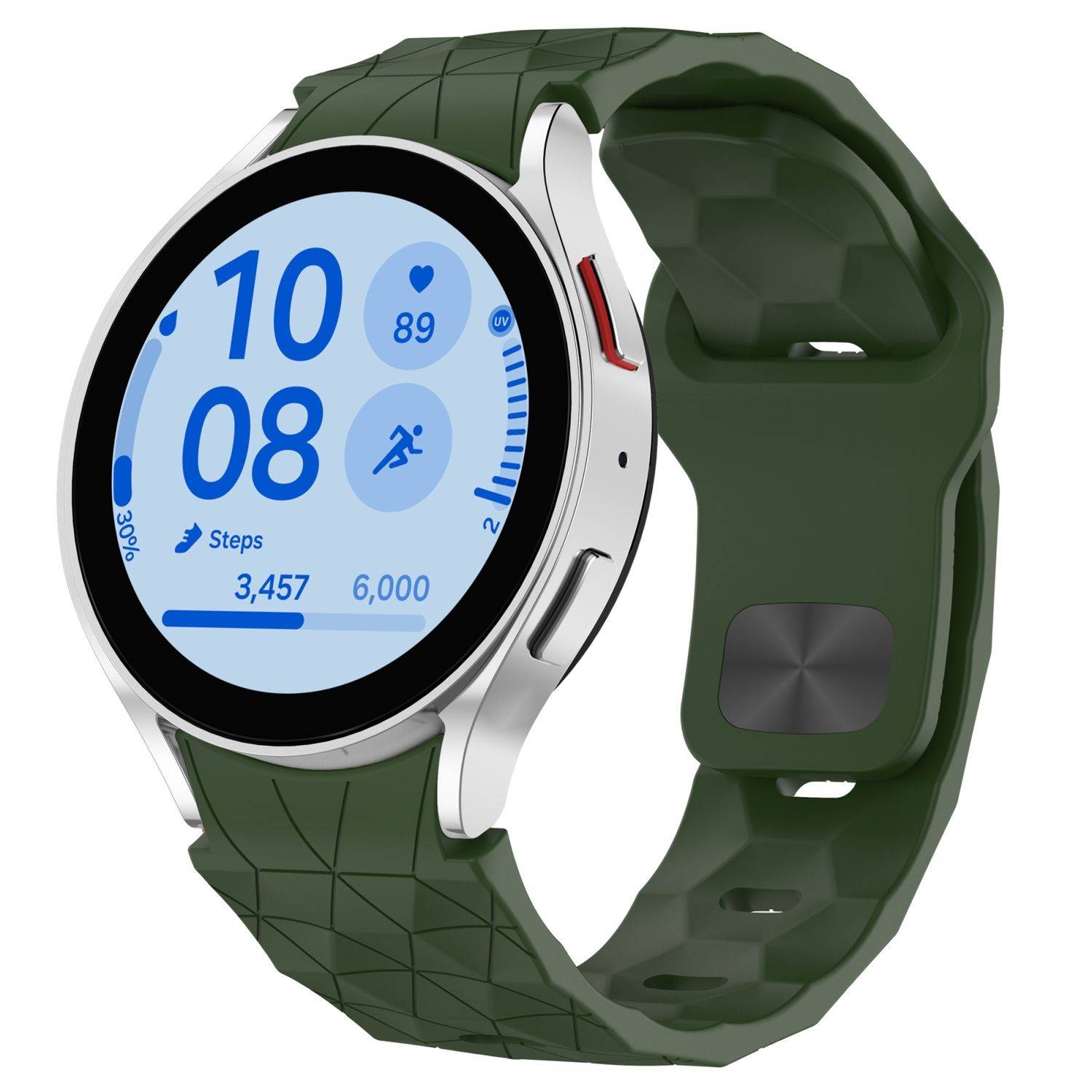 Für Samsung Galaxy Watch FE / 6 / 5 / 4 40mm Silikon Arm Band D- Grün