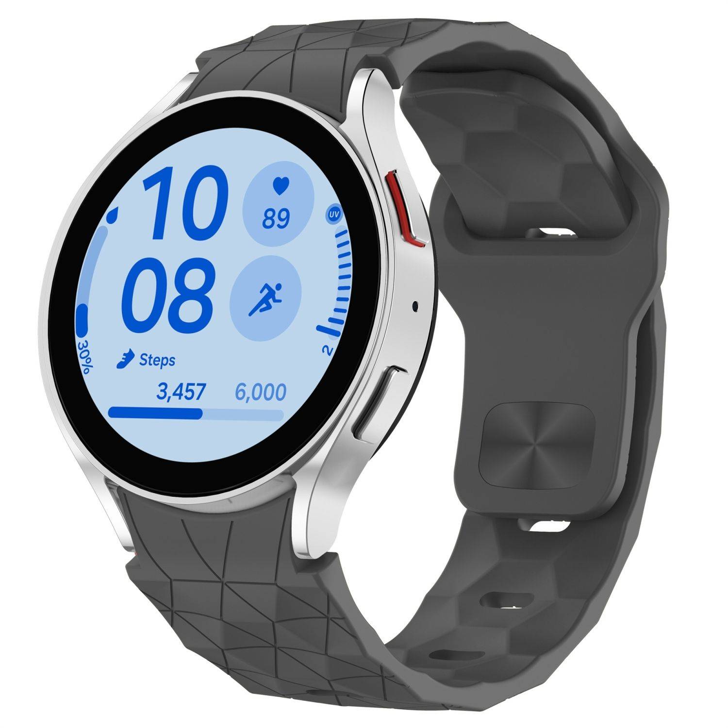 Für Samsung Galaxy Watch FE / 6 / 5 / 4 40mm Silikon Arm Band Grau
