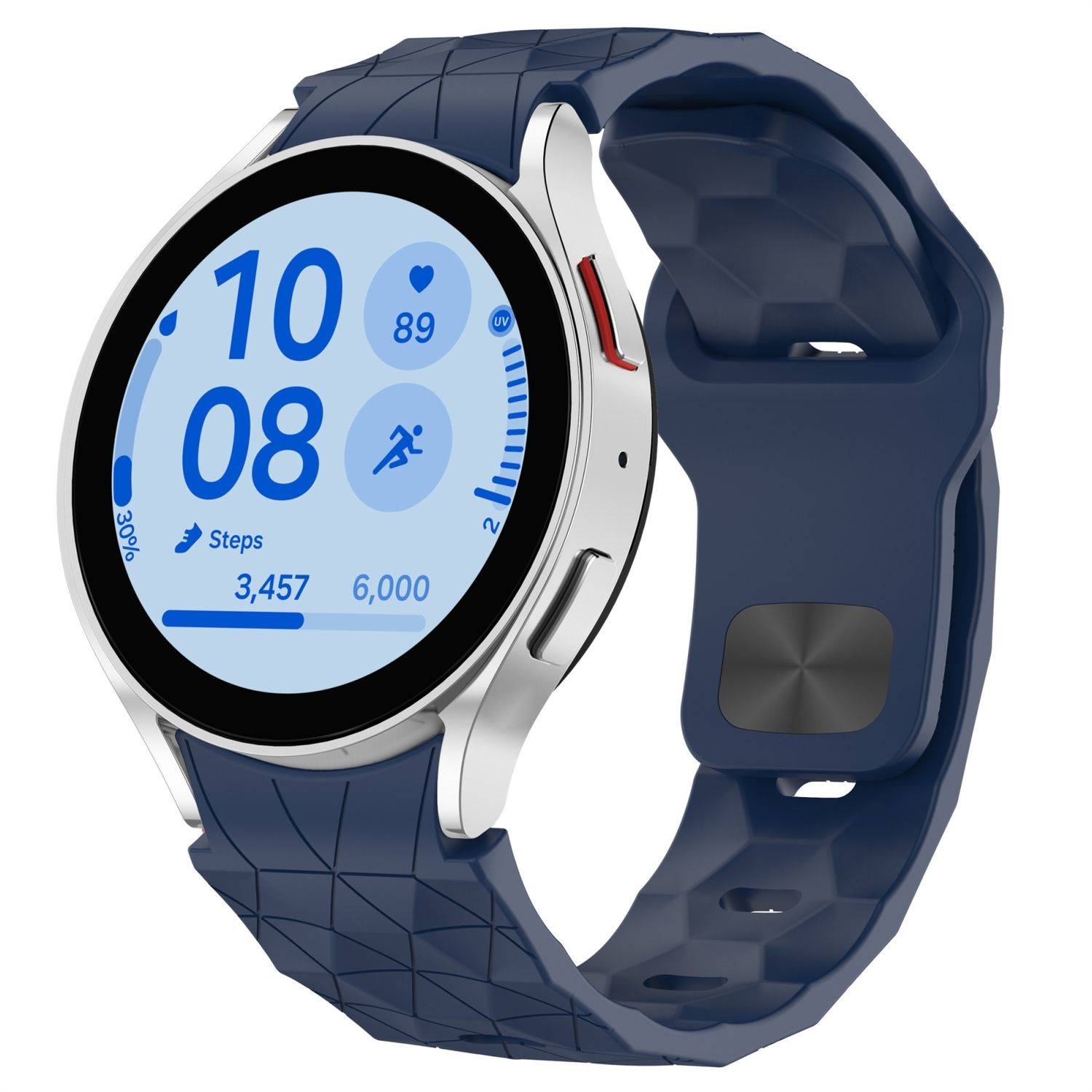 Für Samsung Galaxy Watch FE / 6 / 5 / 4 40mm Silikon Arm Band D- Blau