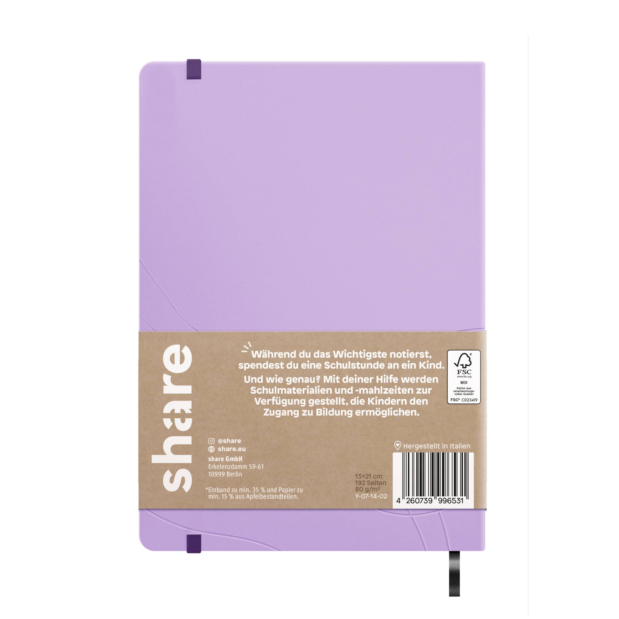 share Journal Y-07-14-02 A5 dotted lavendel