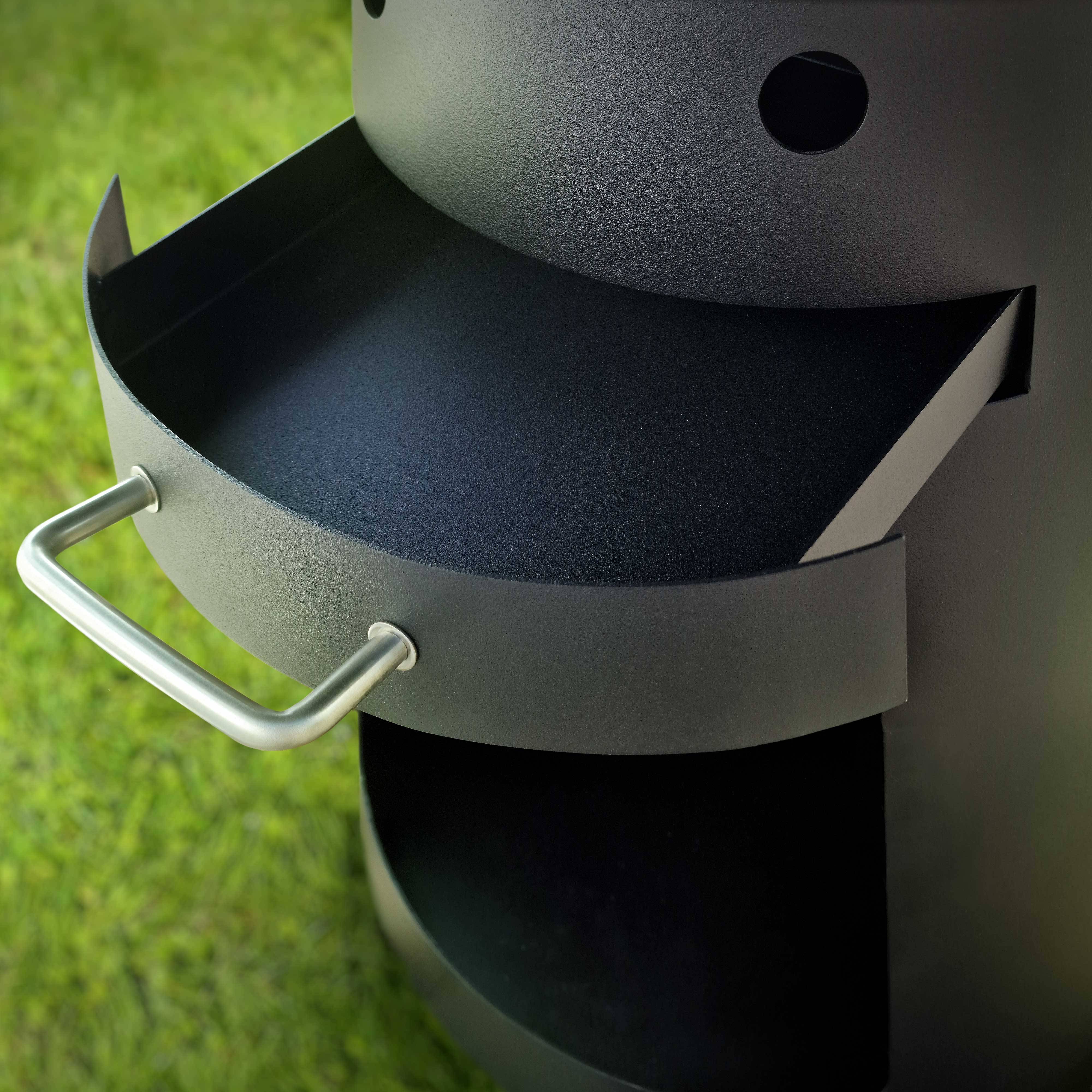 Dreamgarden Grill CIRCLE Feuerplatte mit Grillrost Feuerschale Feuerkorb Grillplatte Feuerstelle Grillring schwarz Feuerplattengrill BBQ