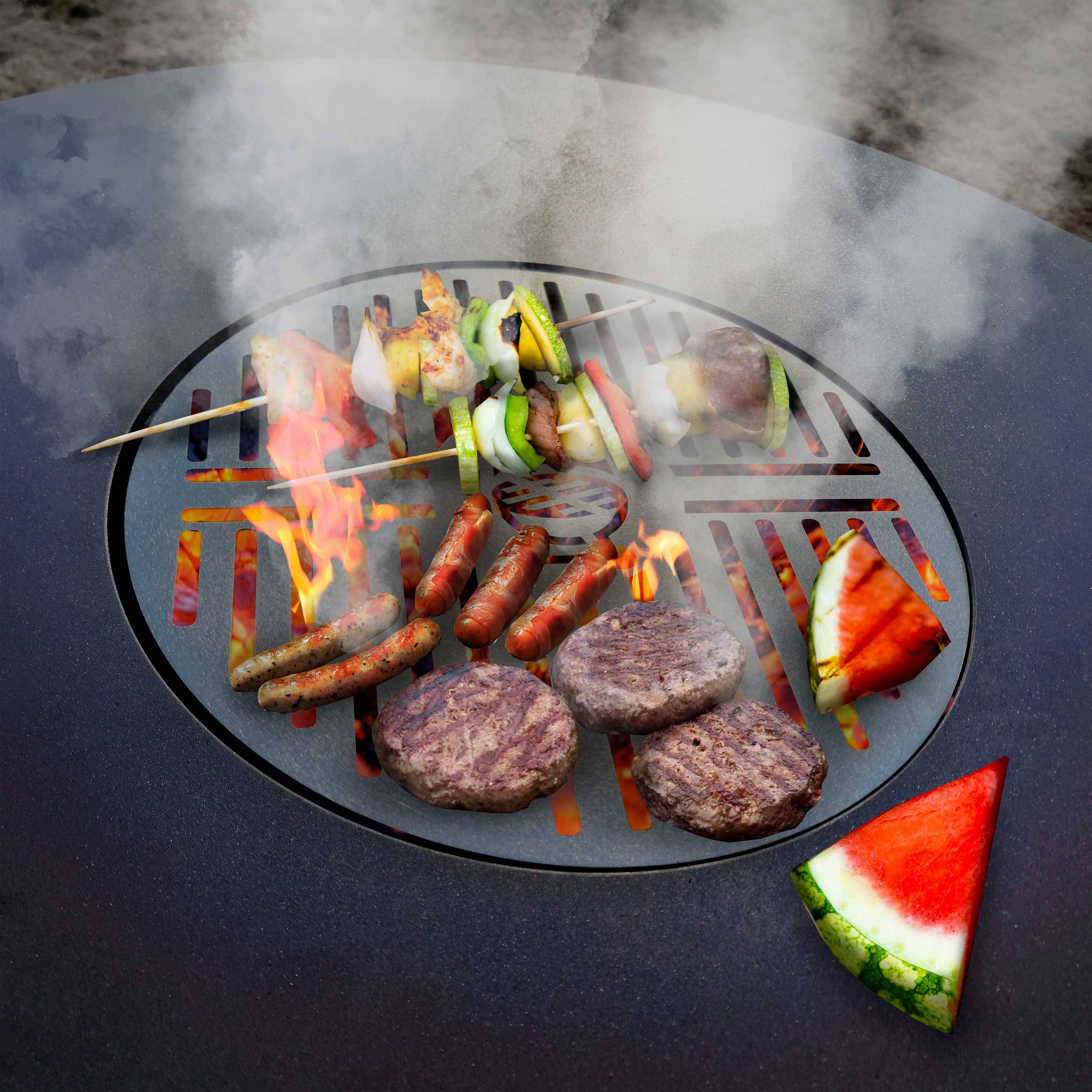 Dreamgarden Grillspieß Edelstahl Grillstab Spieß Grillschwert Drehspieß Grillbesteck Barbecuespieß BBQ Gemüsespieß Lagerfeuerspieß