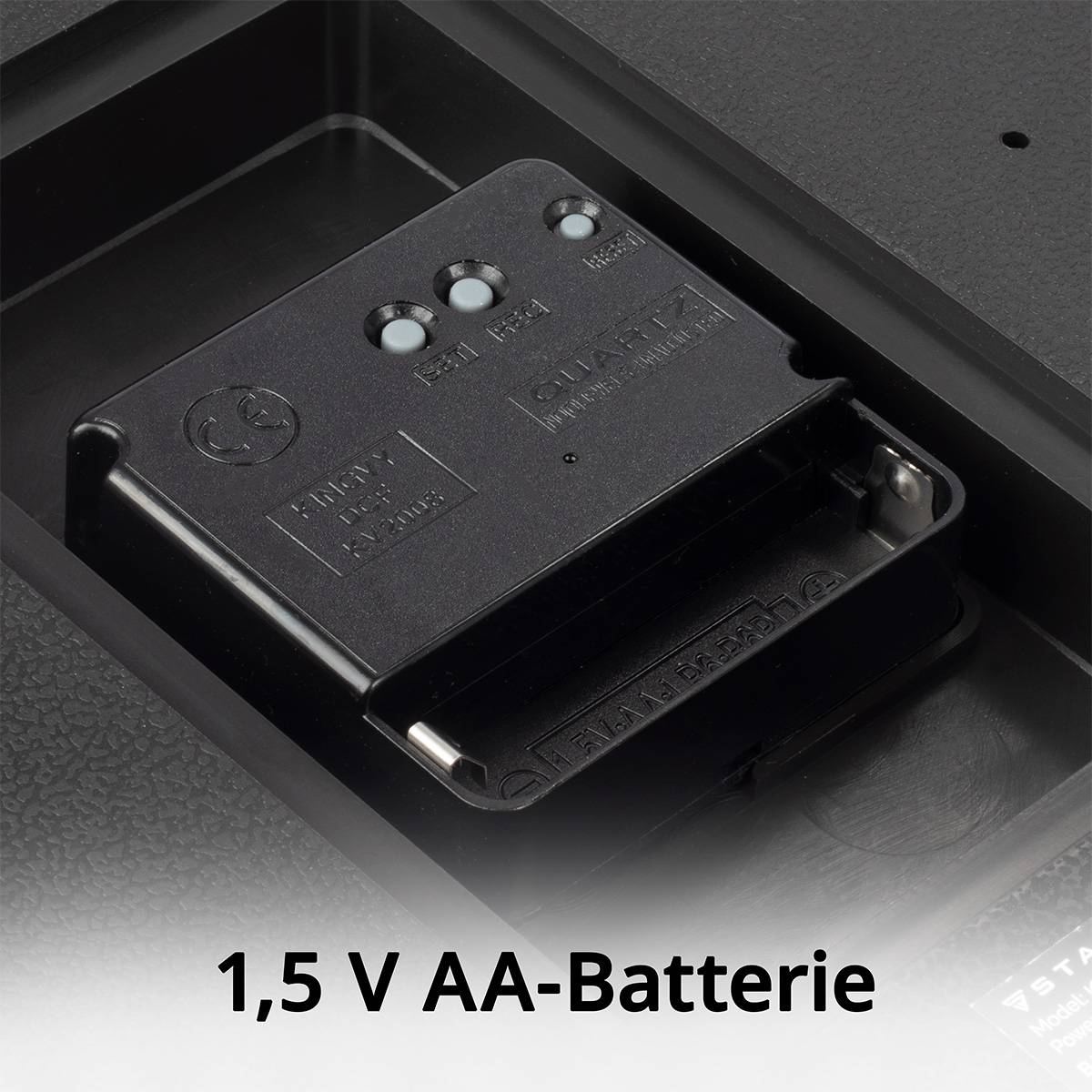 STAHLWERK Wanduhr 30 cm weiße Werkstattuhr mit Aluminium-Gehäuse RCC-Uhrwerk