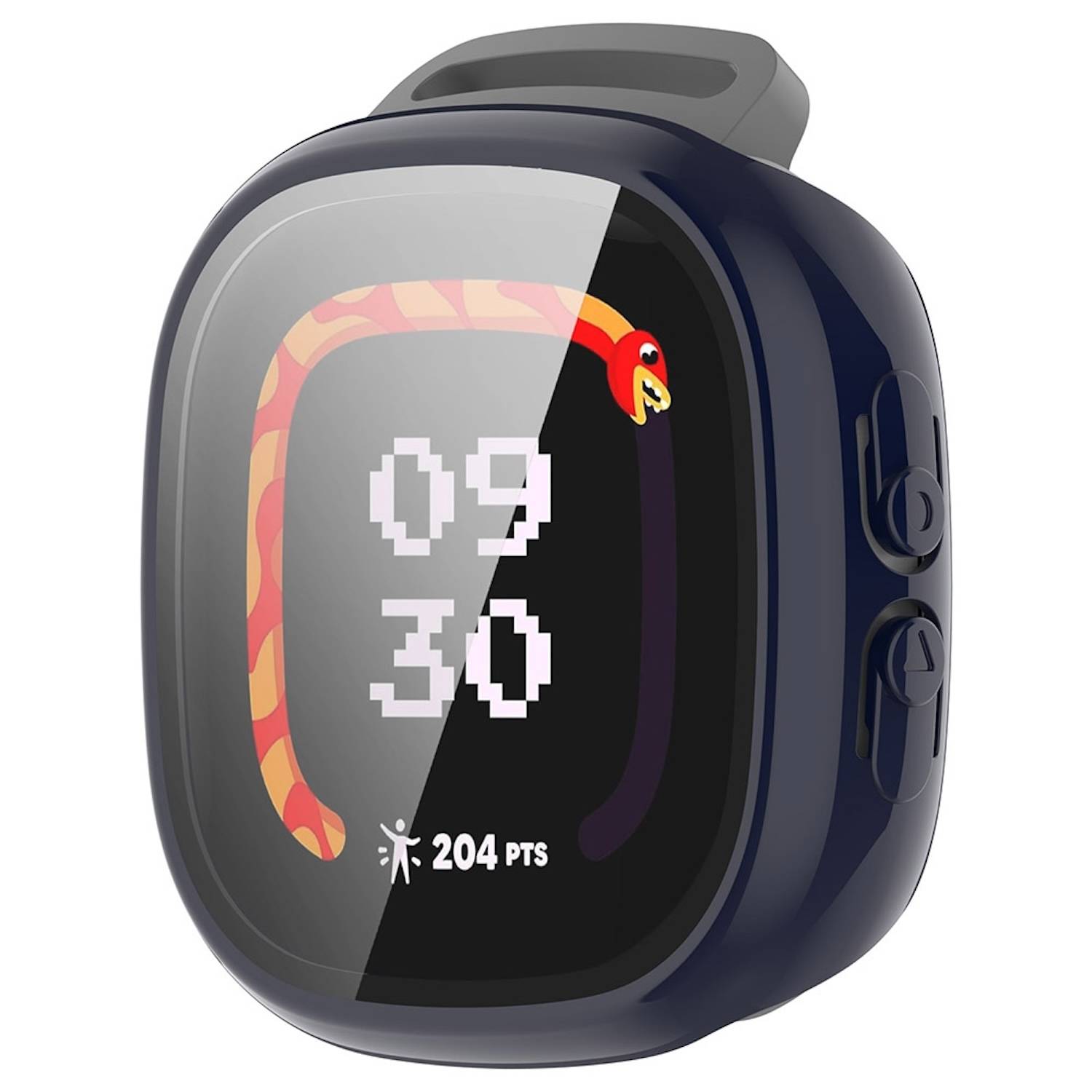 Für Fitbit Ace LTE Kunststoff PC Watch Hülle + Schutz Glas Dunkelblau