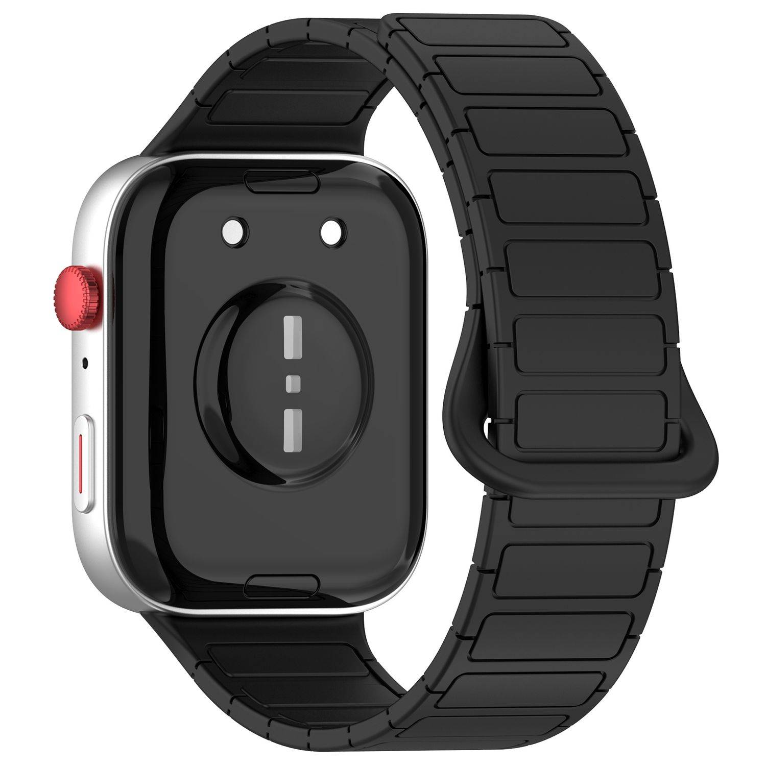 Für Huawei Watch Fit 3 Two Color Silikon Magnetisches Arm Band Schwarz