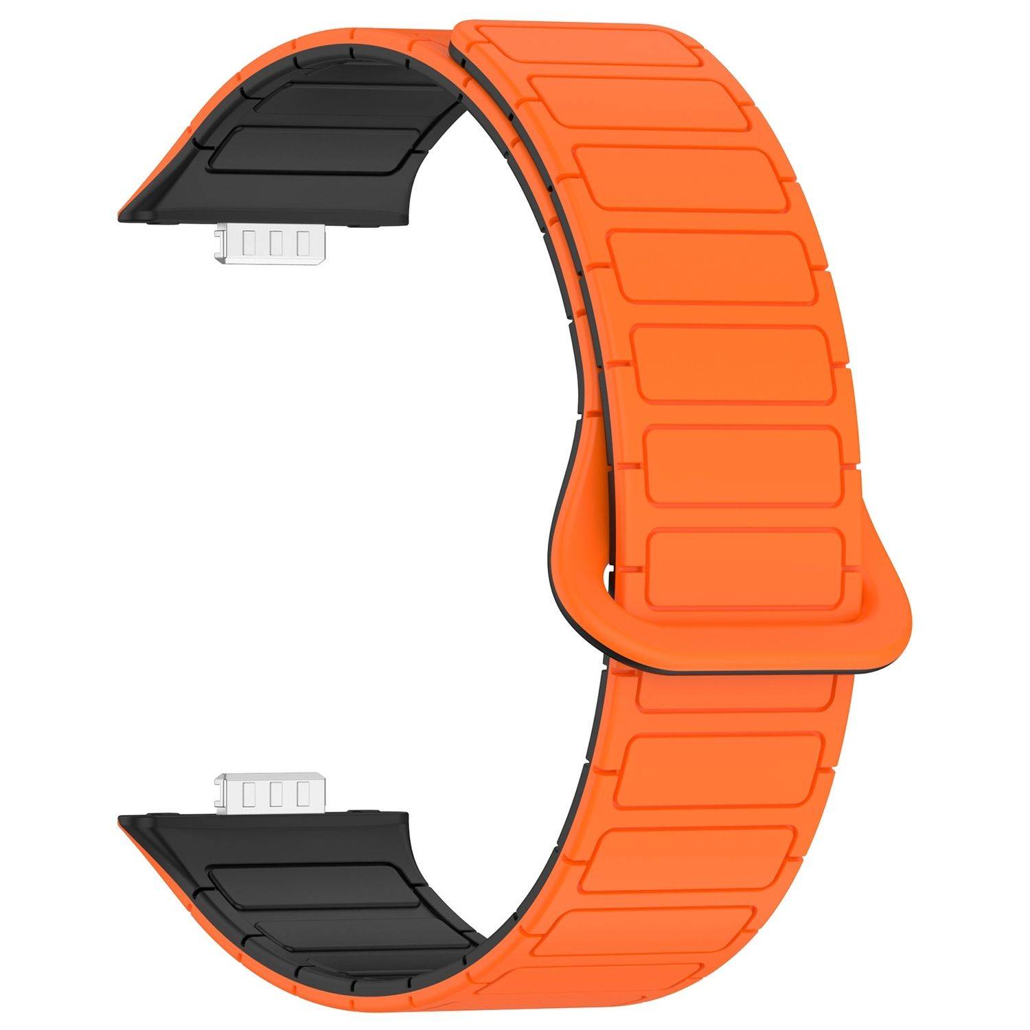 Für Huawei Watch Fit 3 Two Color Silikon Magnetisches Arm Band Orange