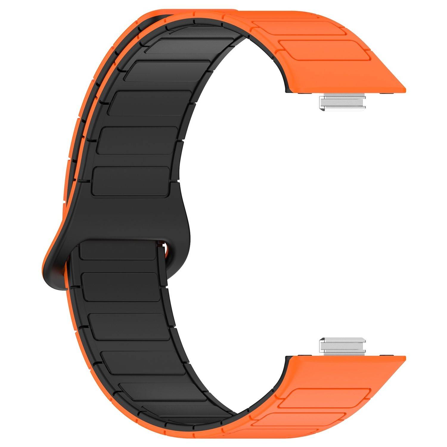 Für Huawei Watch Fit 3 Two Color Silikon Magnetisches Arm Band Orange