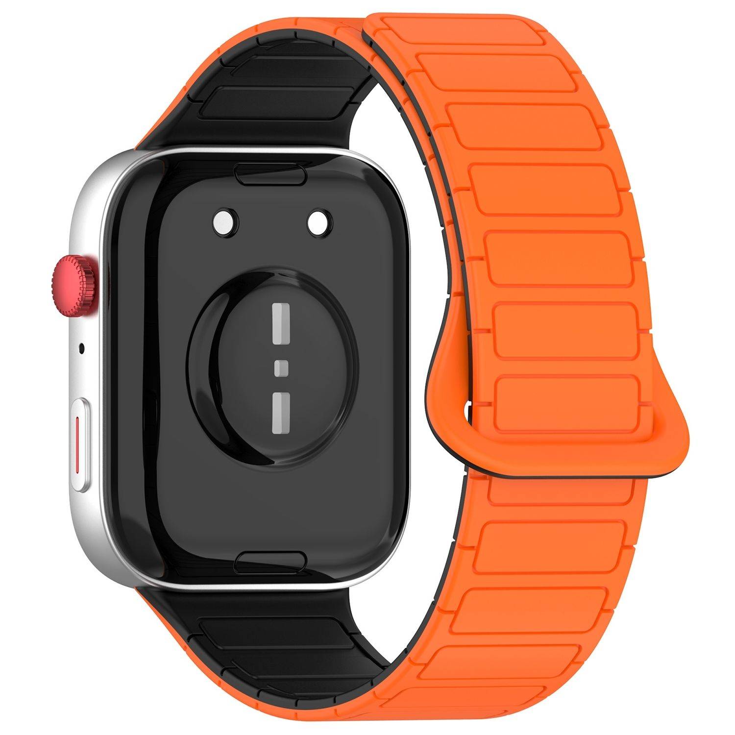 Für Huawei Watch Fit 3 Two Color Silikon Magnetisches Arm Band Orange
