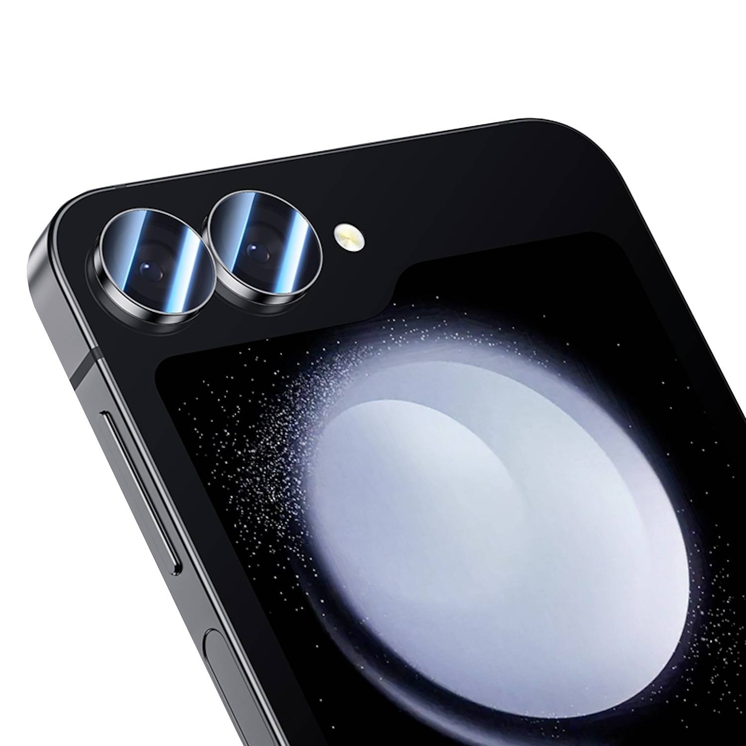 Für Samsung Galaxy Z Flip6 5G Premium Schutzglas Kamera Linsen Schwarz