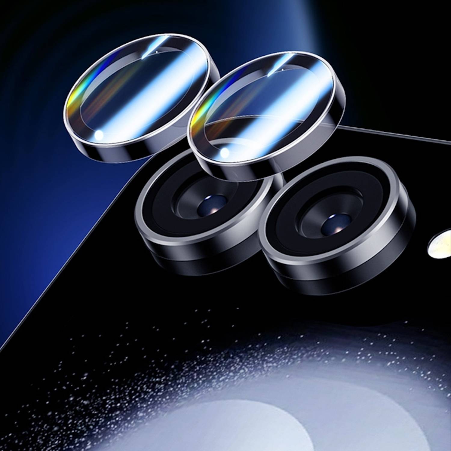Für Samsung Galaxy Z Flip6 5G Premium Schutzglas Kamera Linsen Schwarz