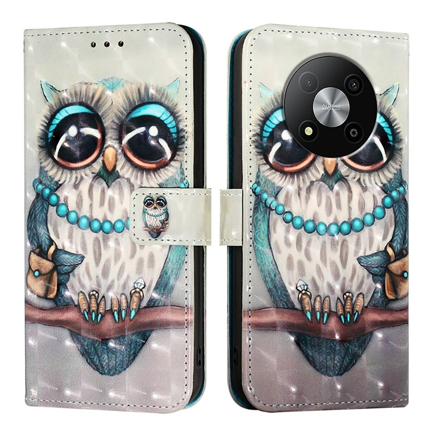 Für ZTE Blade A73 5G Kunst-Leder Tasche Hülle Book Wallet Etui Motiv 4