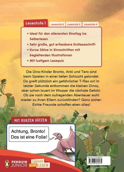 Penguin JUNIOR – Einfach selbst lesen: Flucht vor dem T-Rex (Lesestufe 1)