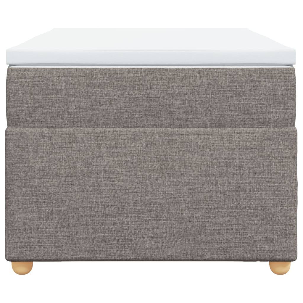vidaXL Boxspringbett mit Matratze Taupe 90x190 cm Stoff