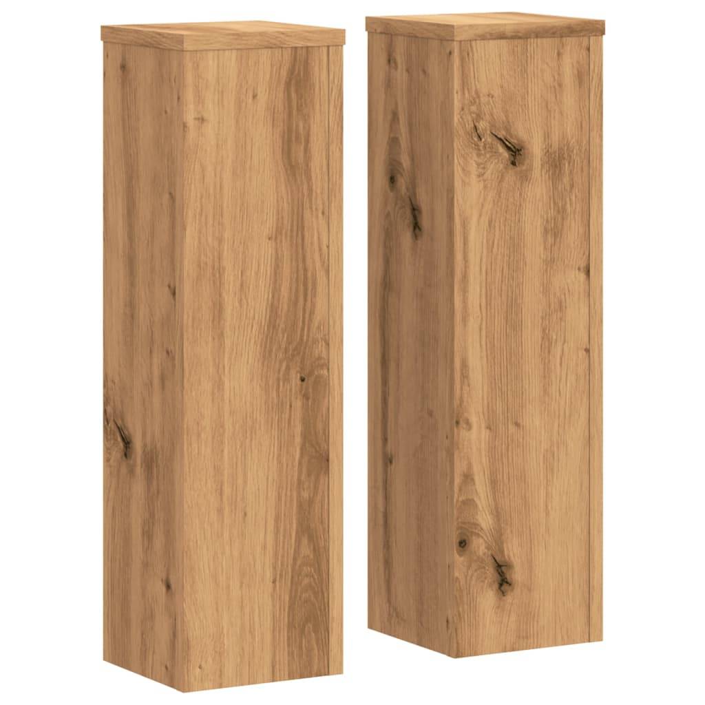vidaXL Pflanzenständer 2 Stk. Artisan-Eiche 17x17x60 cm Holzwerkstoff