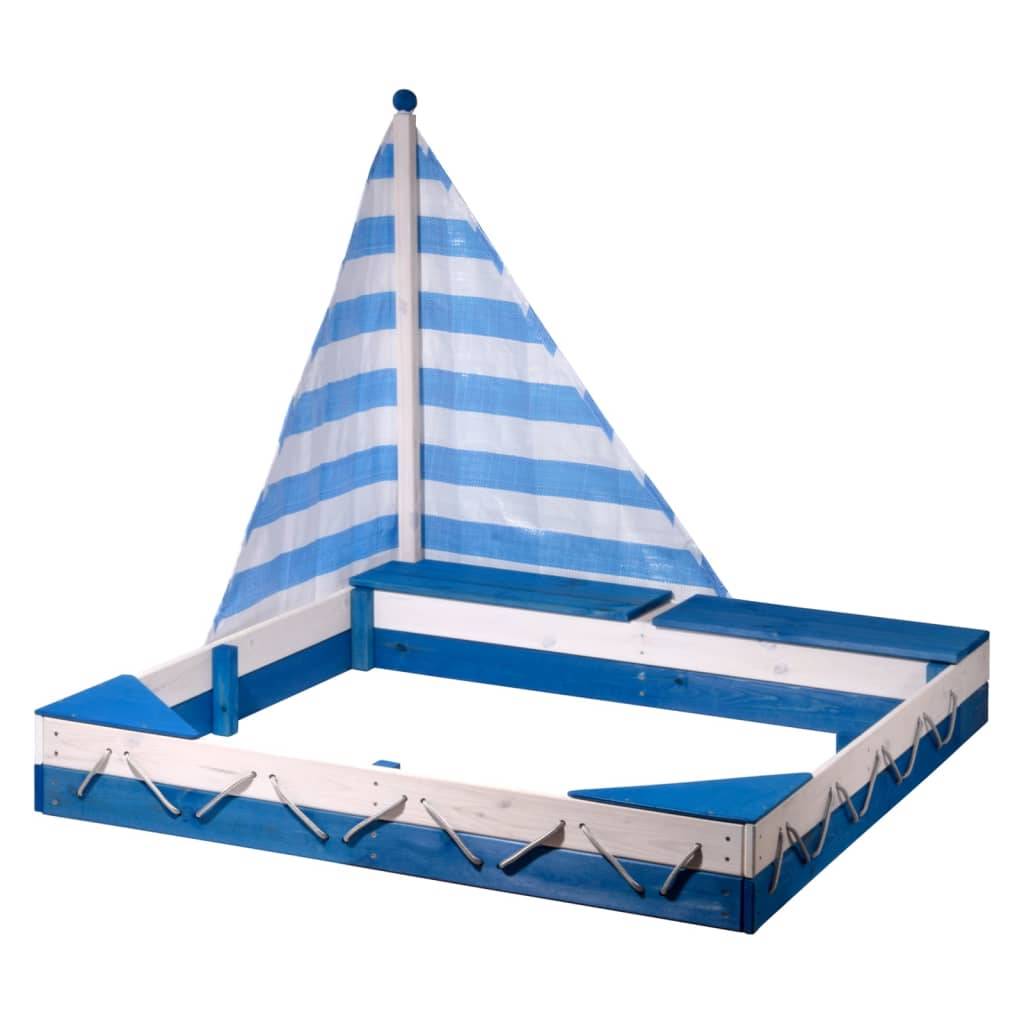 dobar Sandkastenschiff Maritime Blau und Weiß