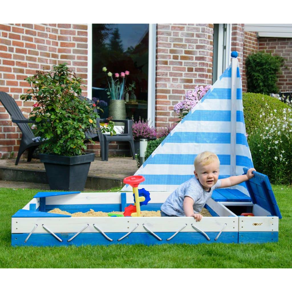 dobar Sandkastenschiff Maritime Blau und Weiß