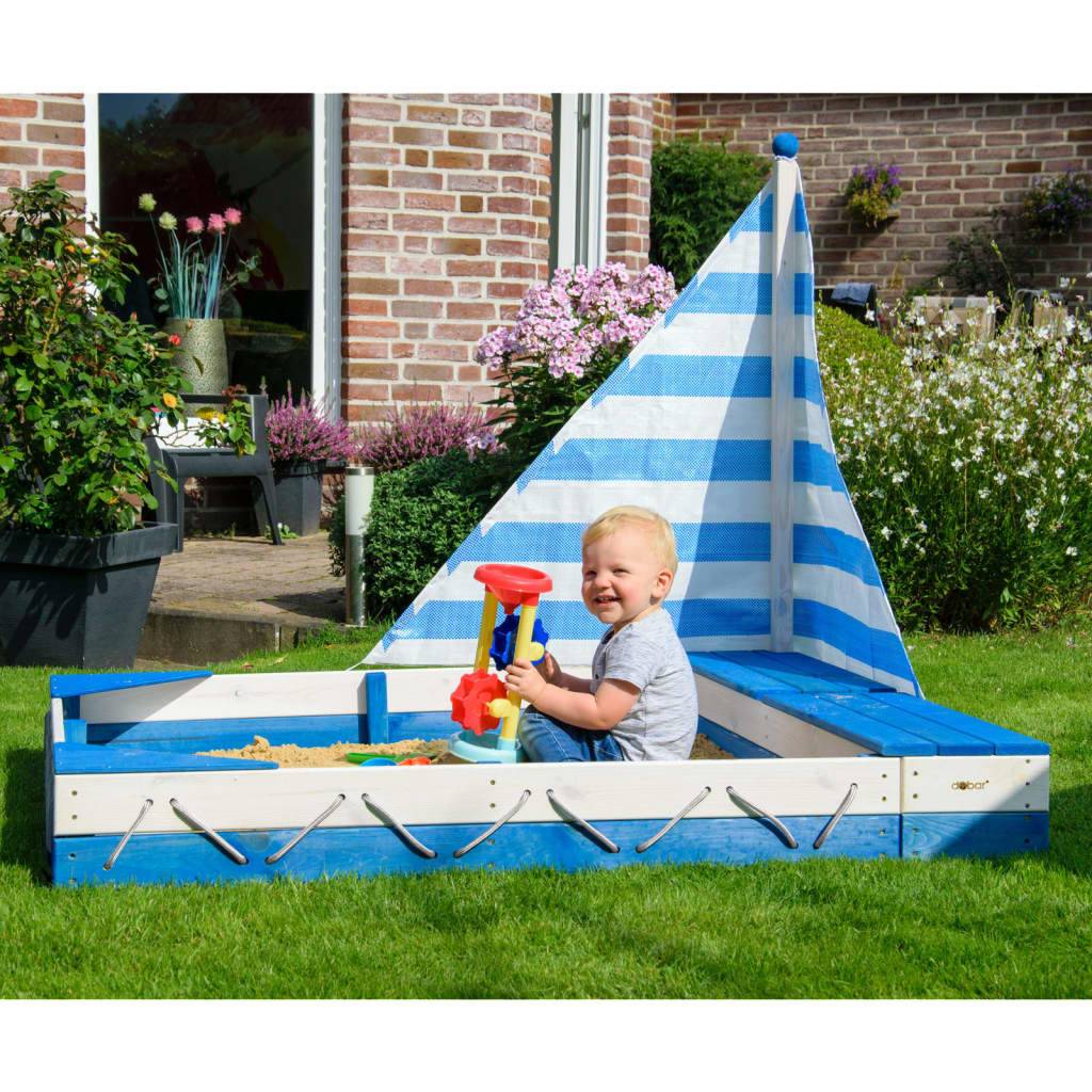 dobar Sandkastenschiff Maritime Blau und Weiß
