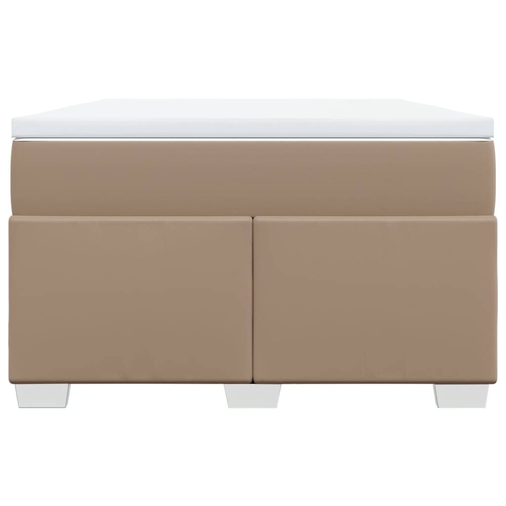 vidaXL Boxspringbett Matratze Cappuccino-Braun 120x200cm Kunstleder