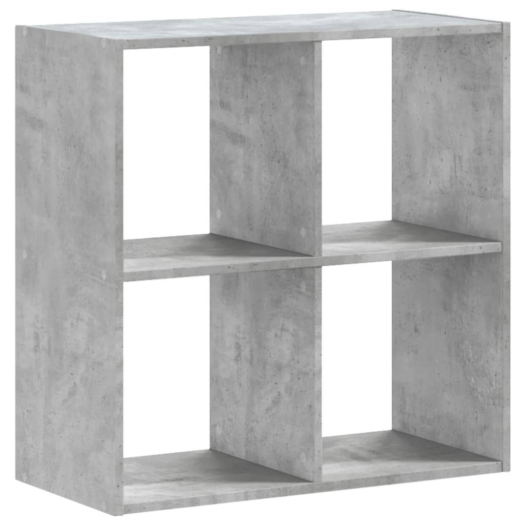 vidaXL Bücherregal Betongrau 68,5x32x68,5 cm Holzwerkstoff